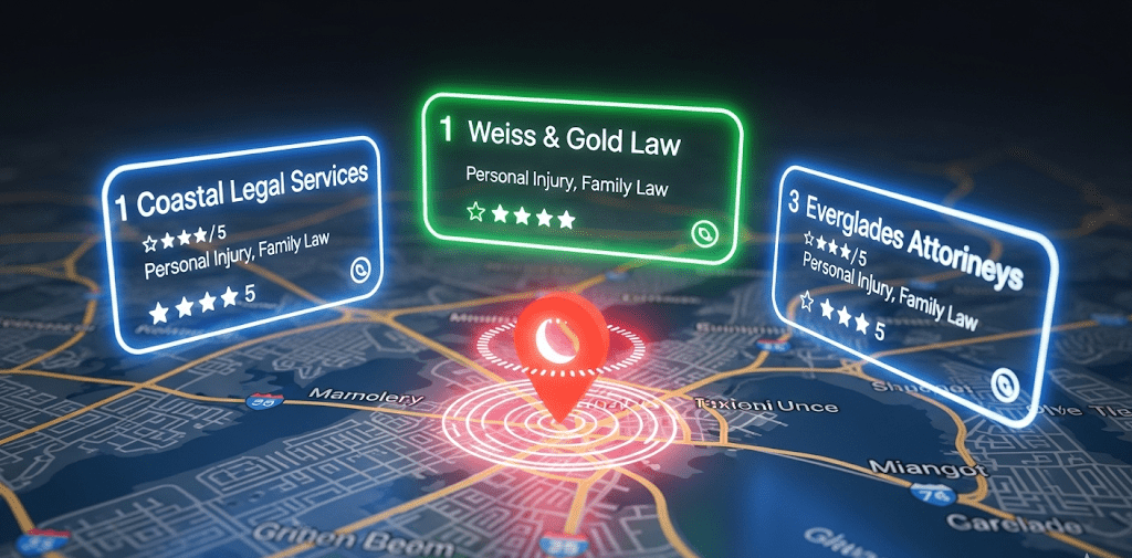 Miami law firm Google Map Pack SEO example e1757532846784
