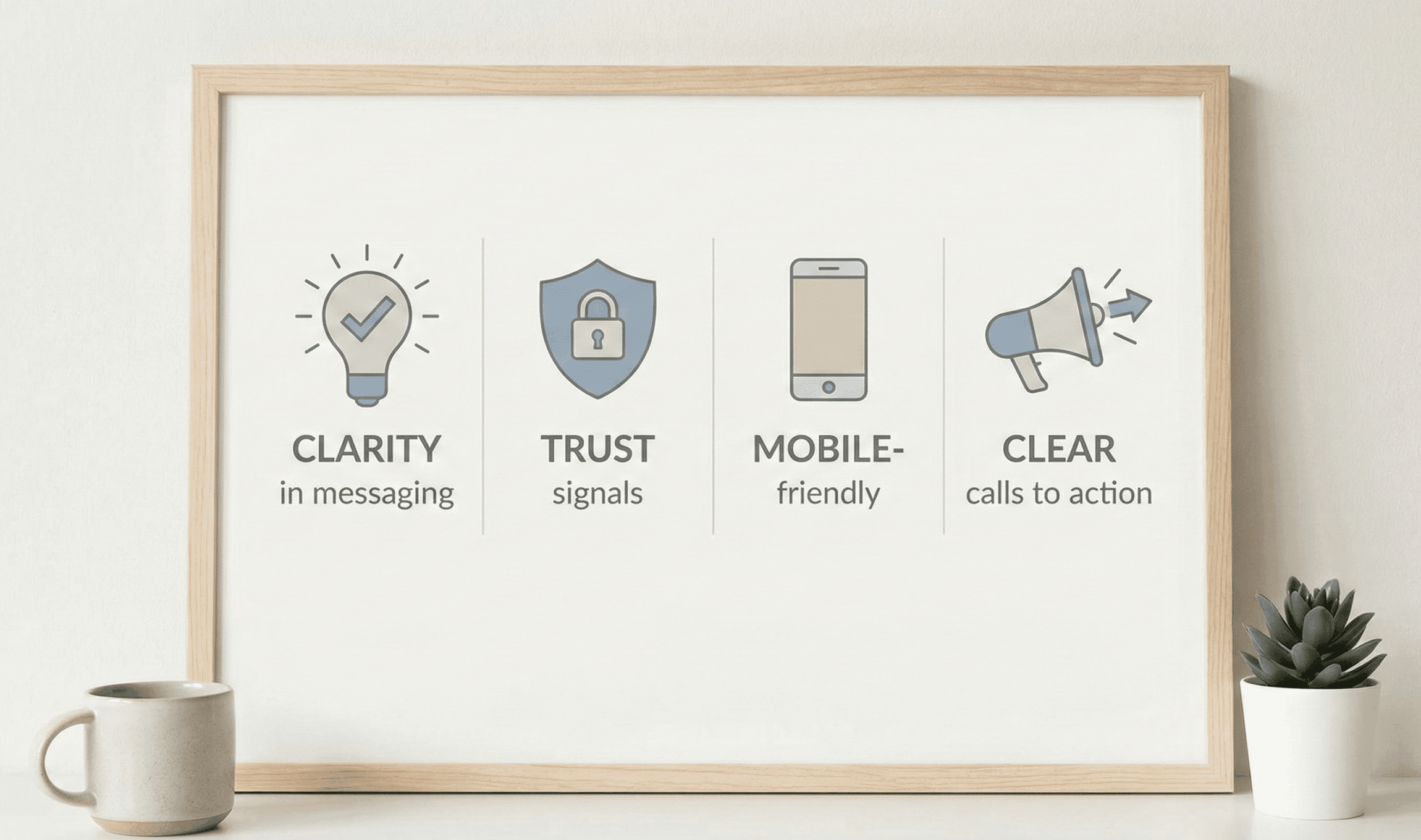 Roofing website conversion checklist illustration