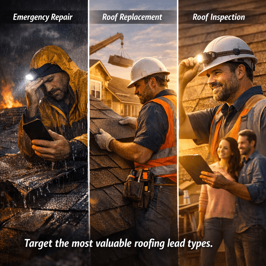 Target the most valuable roofing lead types